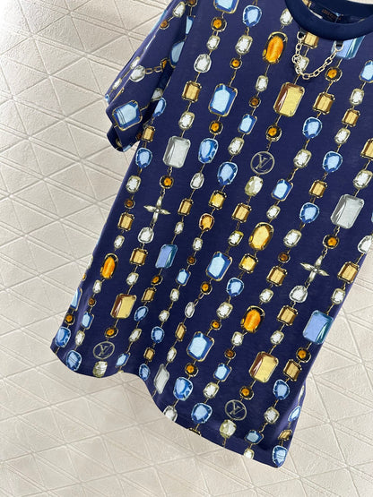 Louis *♥2025 new product Round neck printed chain