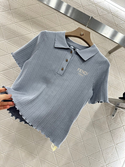 F*♥2025 new product Knitted short sleeves