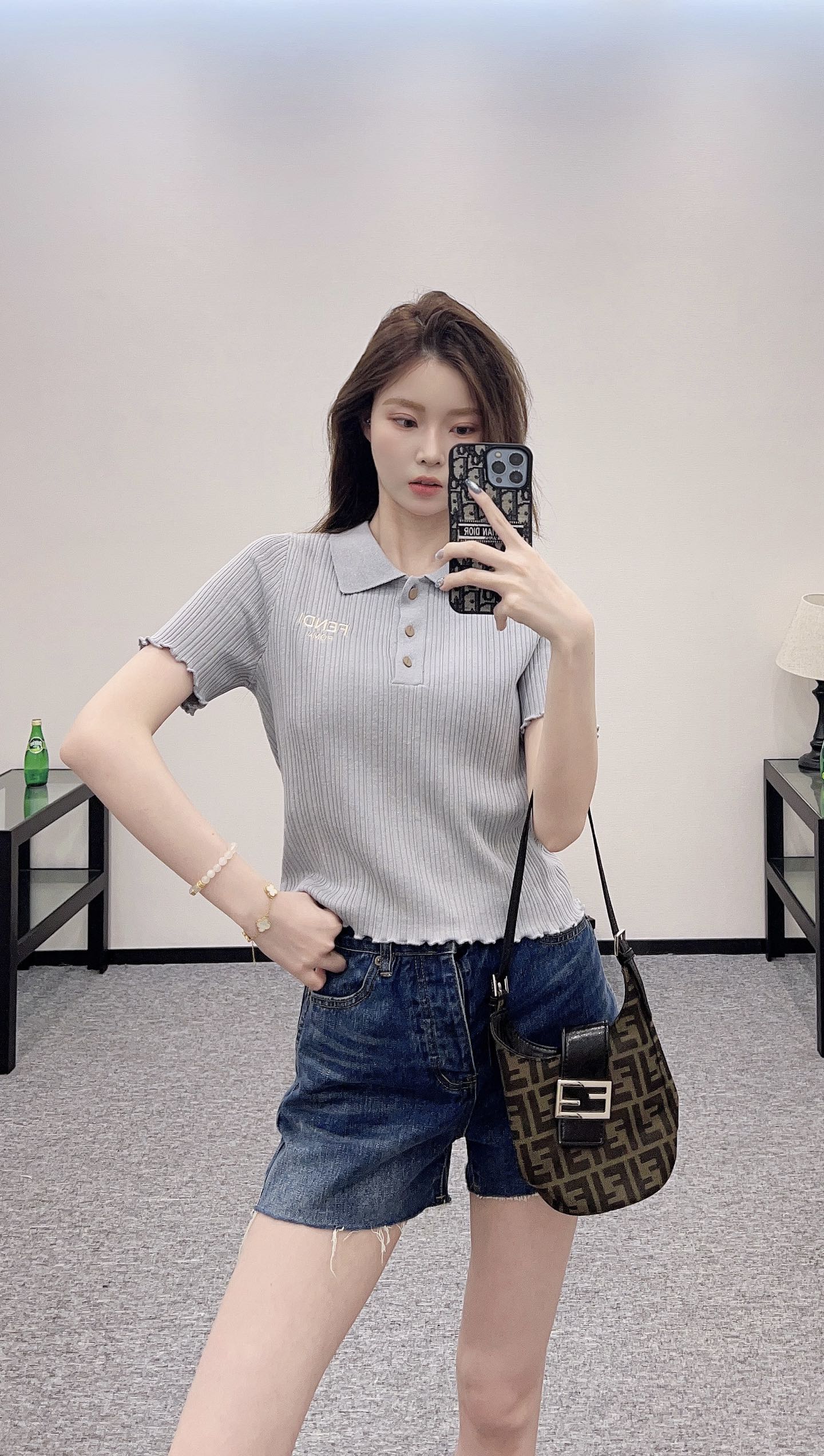 F*♥2025 new product Knitted short sleeves