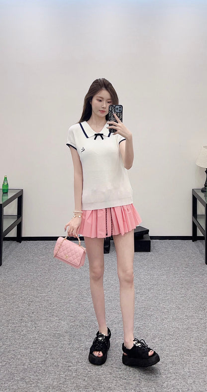 V*♥2025 new products Knitted short sleeves