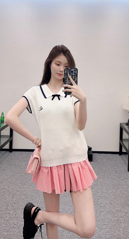V*♥2025 new products Knitted short sleeves