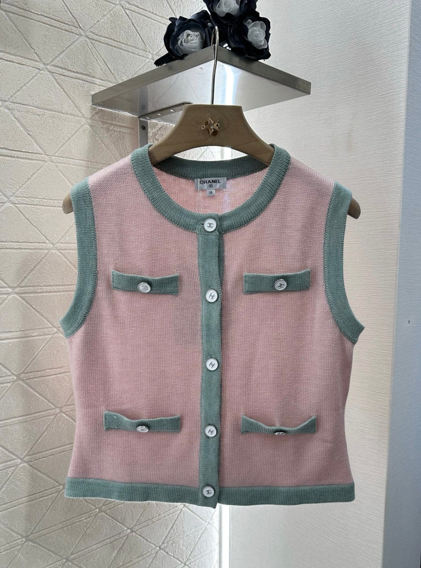 C*♥2025 new product Button knitted vest
