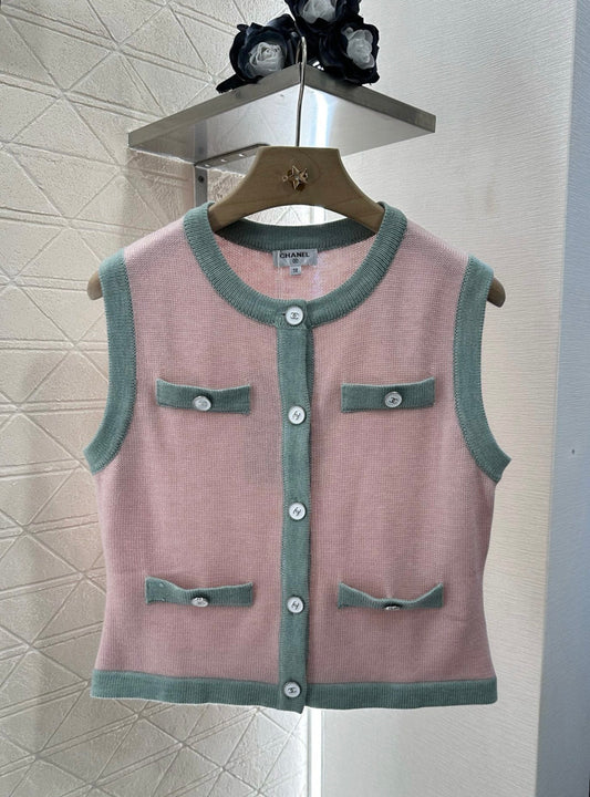 C*♥2025 new product Button knitted vest