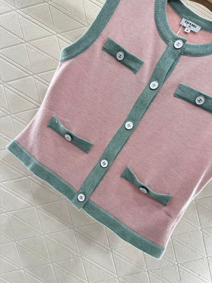 C*♥2025 new product Button knitted vest