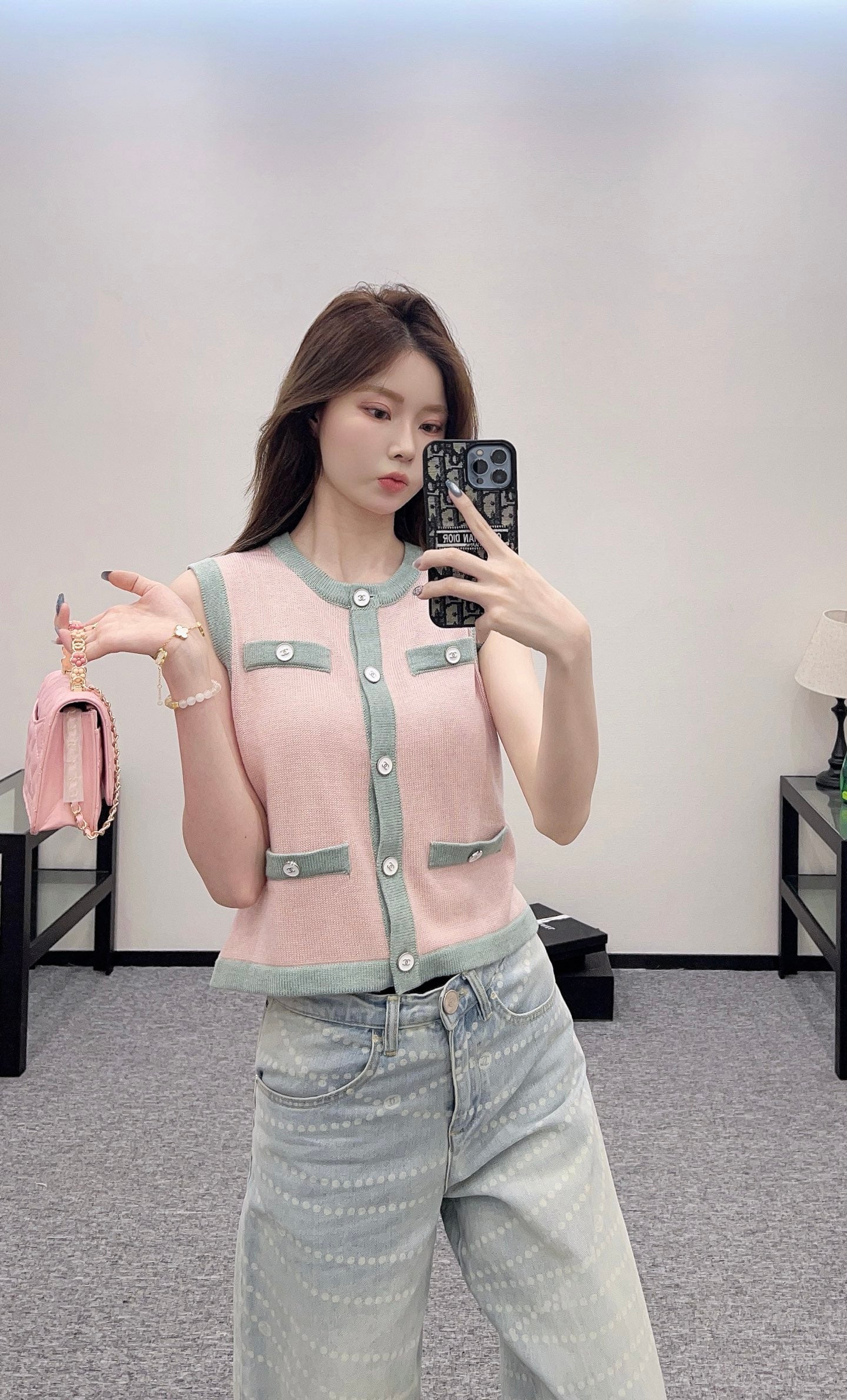C*♥2025 new product Button knitted vest