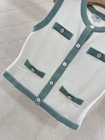 C*♥2025 new product Button knitted vest