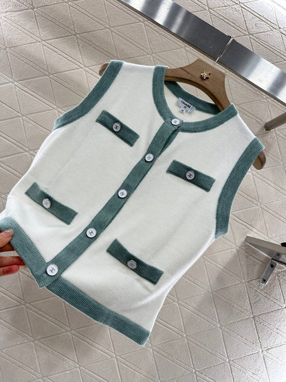 C*♥2025 new product Button knitted vest