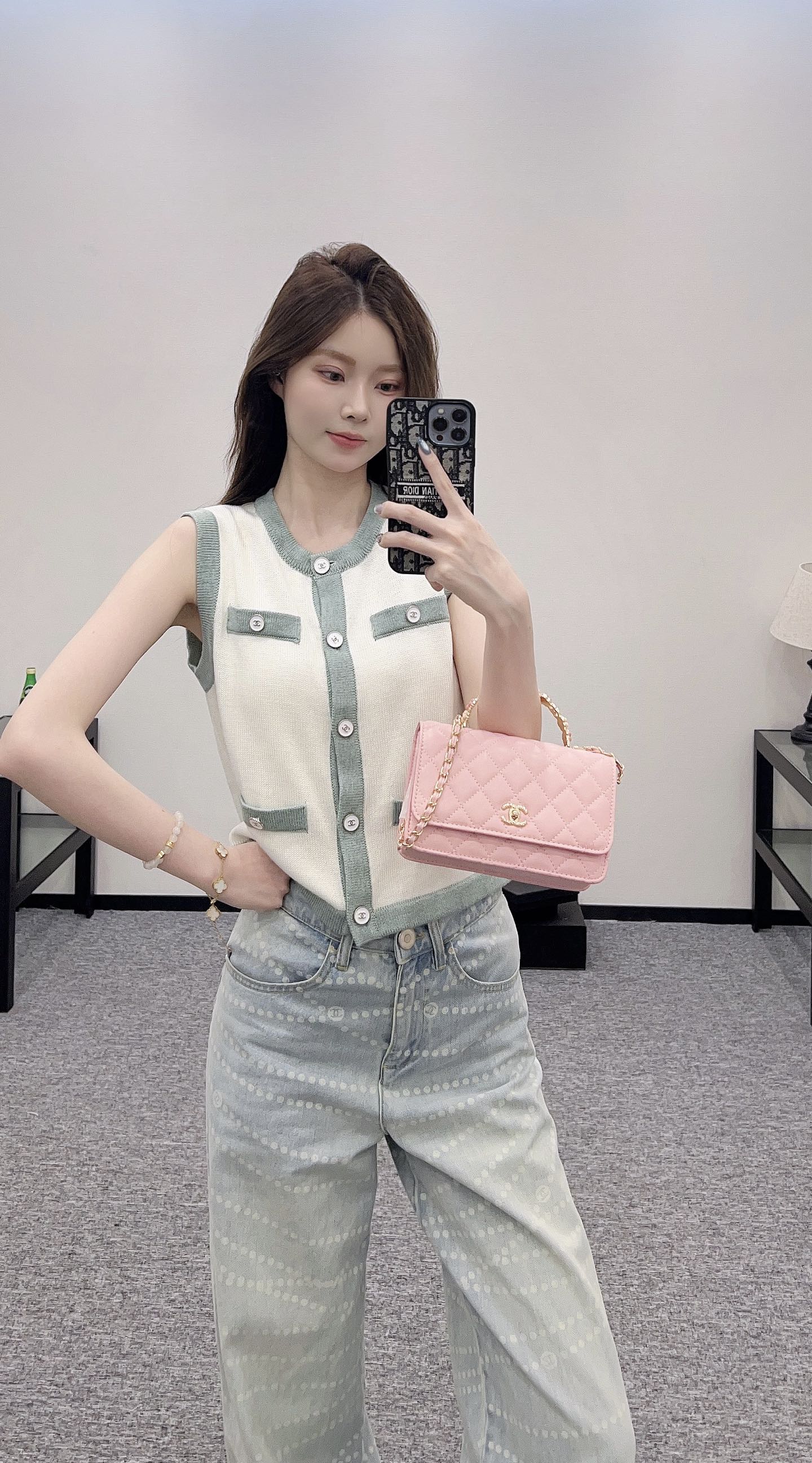 C*♥2025 new product Button knitted vest