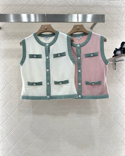 C*♥2025 new product Button knitted vest