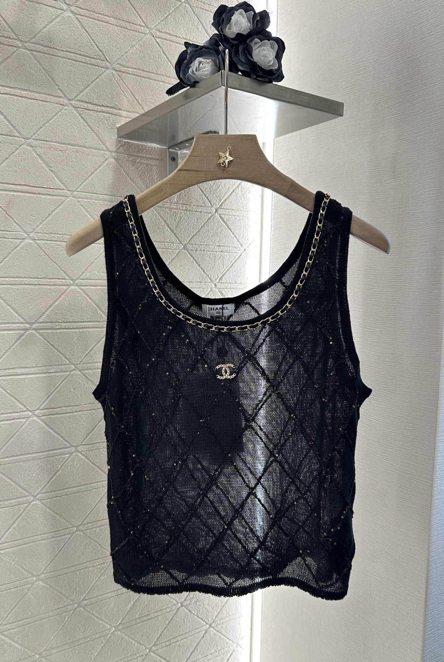 C*♥2025 new product Diamond knitted vest