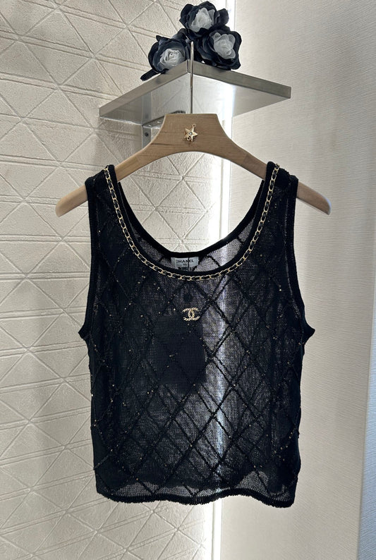 C*♥2025 new product Diamond knitted vest