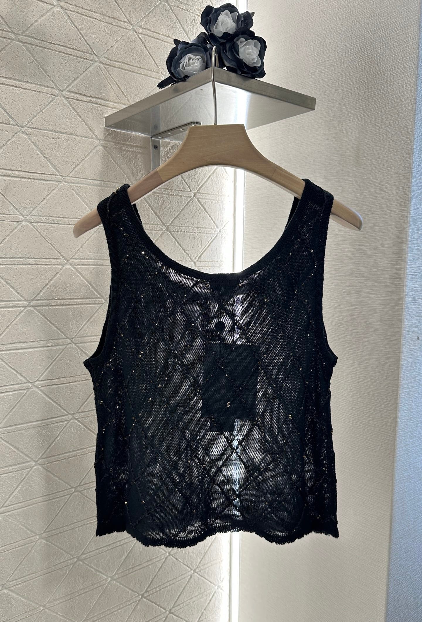 C*♥2025 new product Diamond knitted vest
