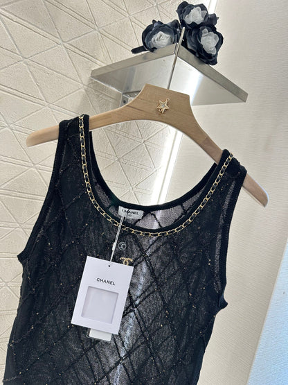 C*♥2025 new product Diamond knitted vest
