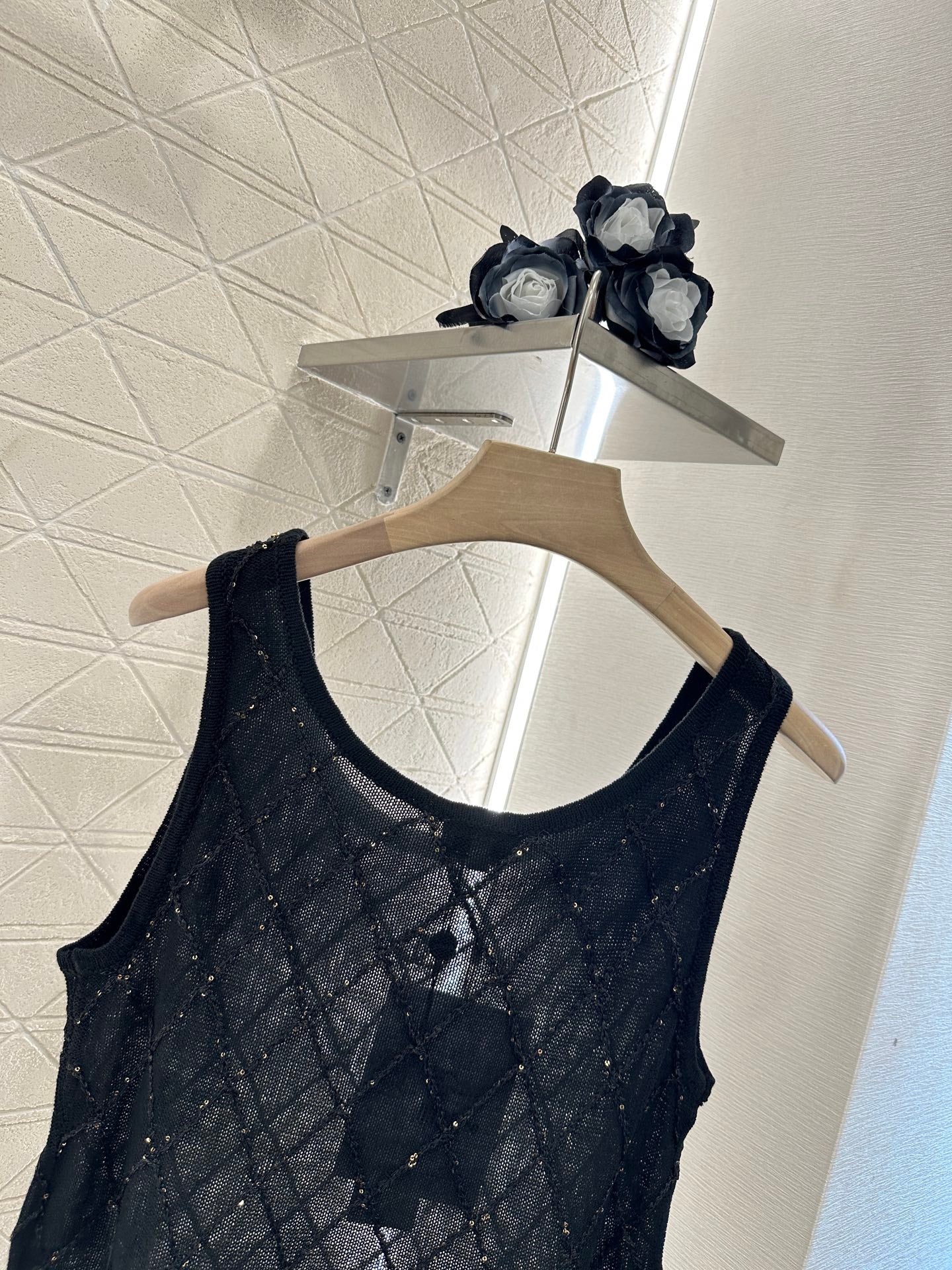 C*♥2025 new product Diamond knitted vest