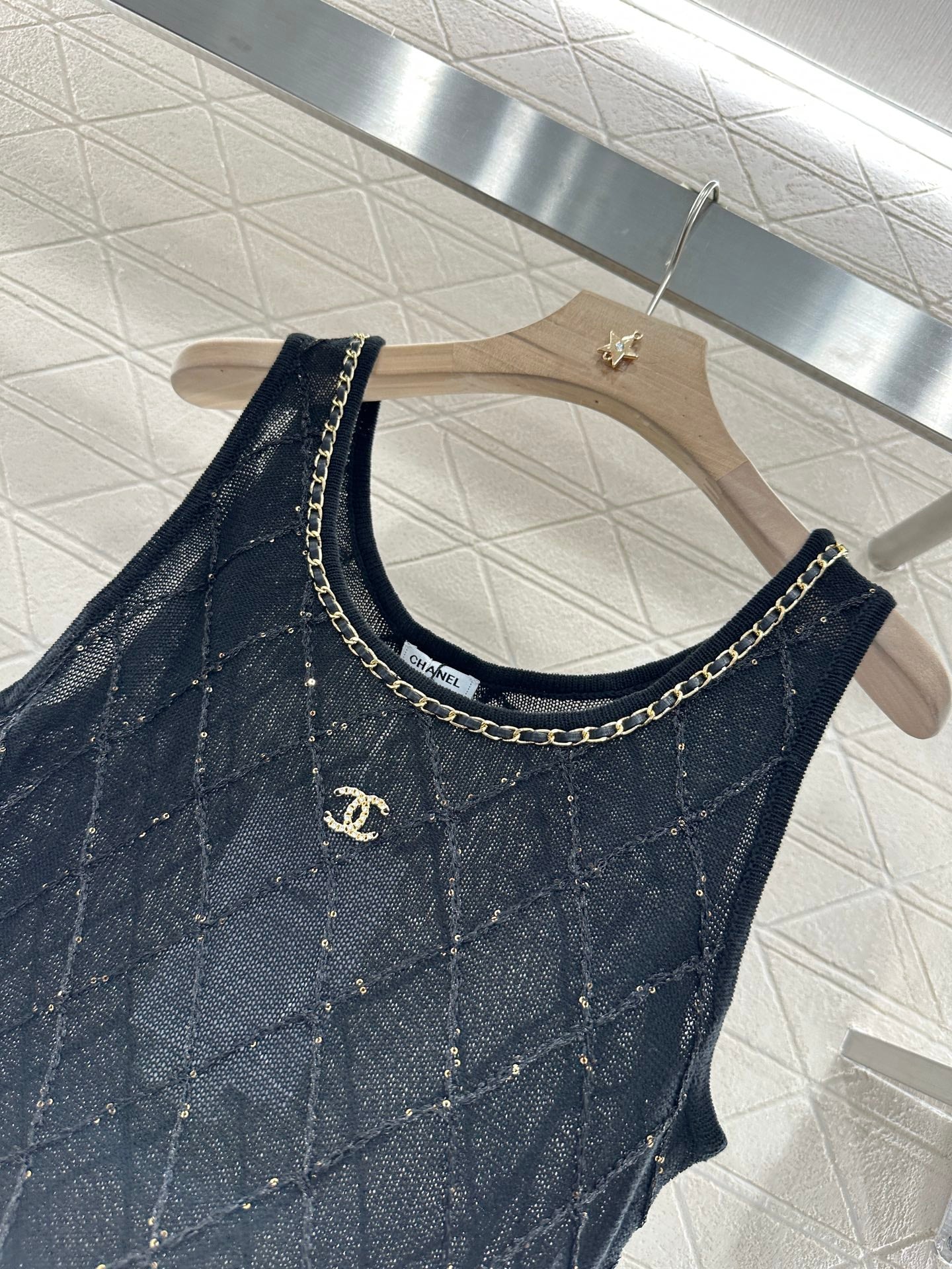 C*♥2025 new product Diamond knitted vest