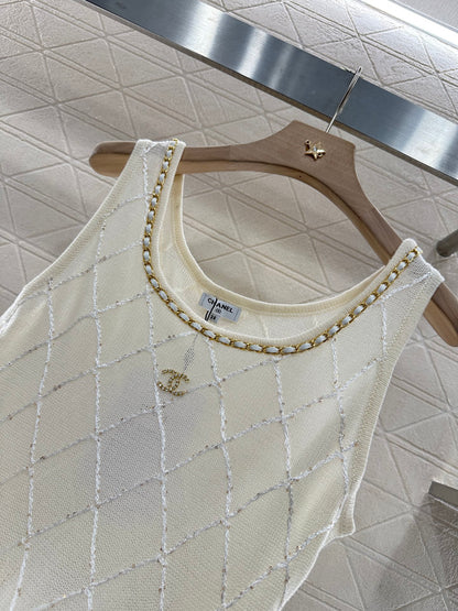 C*♥2025 new product Diamond knitted vest