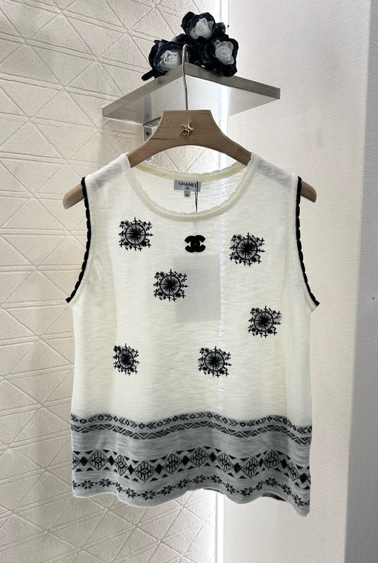 C*♥2025 new product Embroidered vest