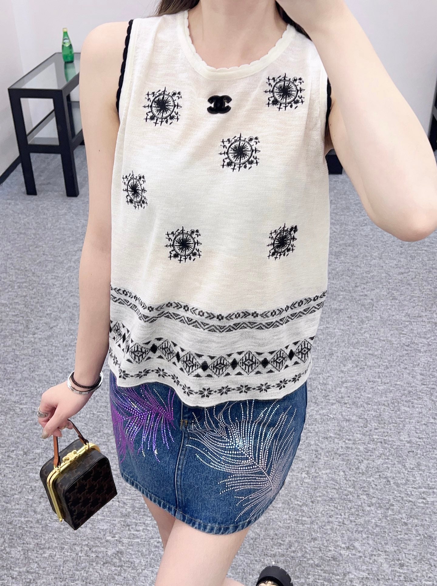 C*♥2025 new product Embroidered vest