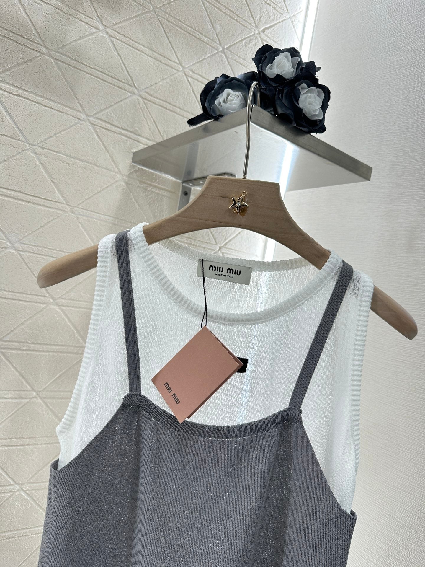 Mi*mi*♥2025 new product Fake two-piece vest