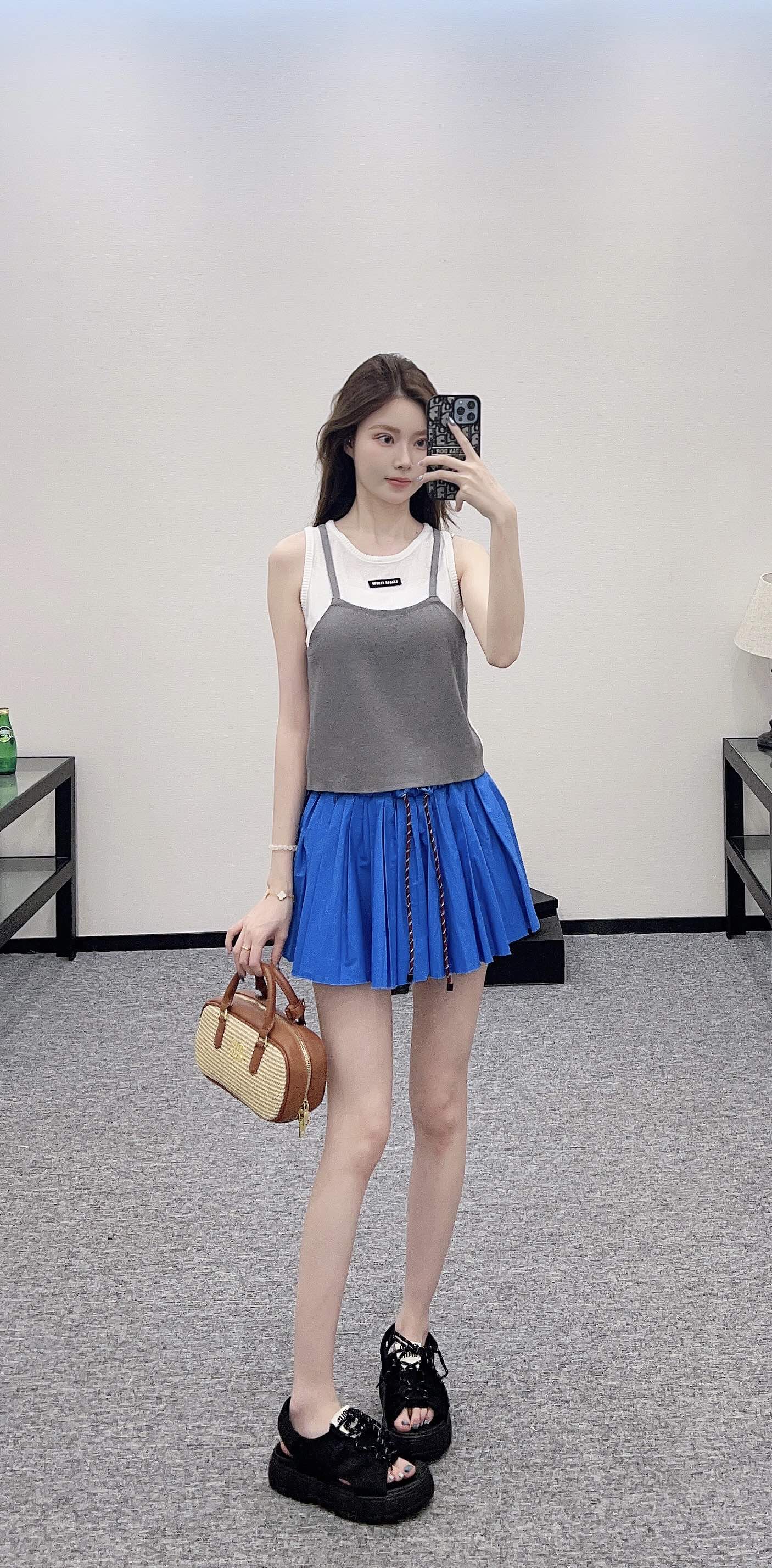 Mi*mi*♥2025 new product Fake two-piece vest