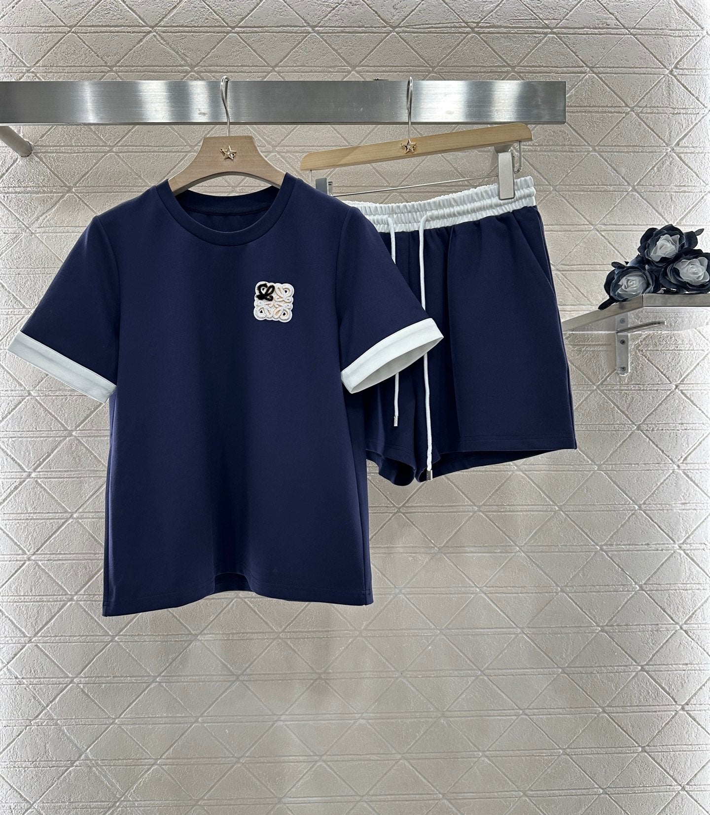 L*w*♥New product Short-sleeved shorts set