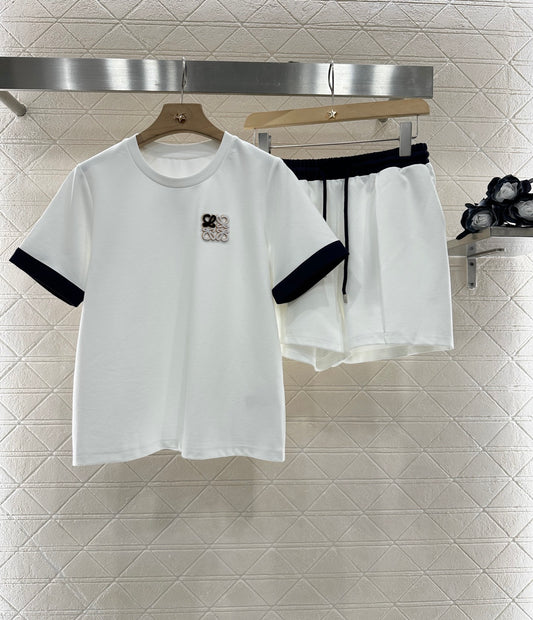 L*w*♥New product Short-sleeved shorts set