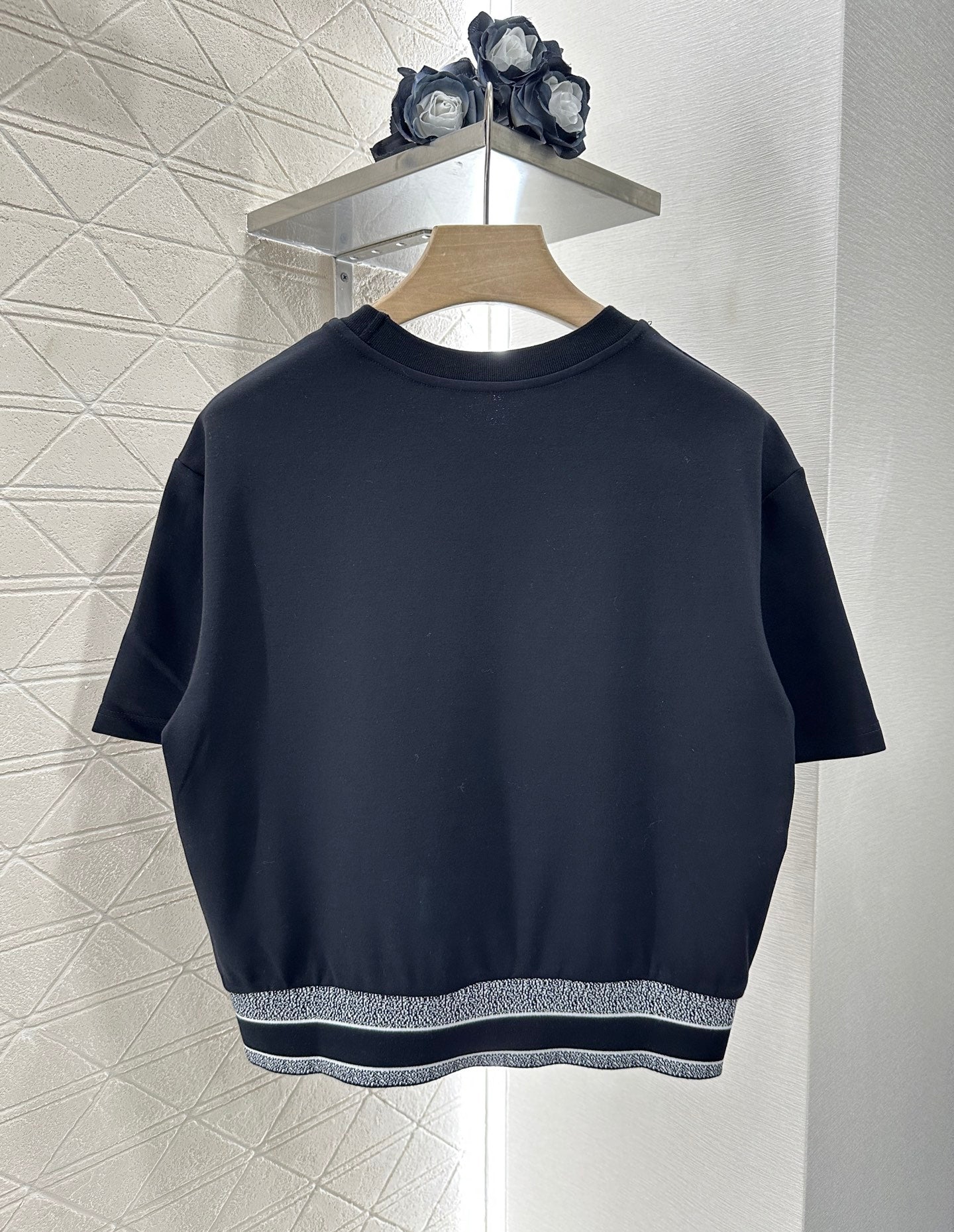 D*♥New arrival Round neck ribbon top and shorts set
