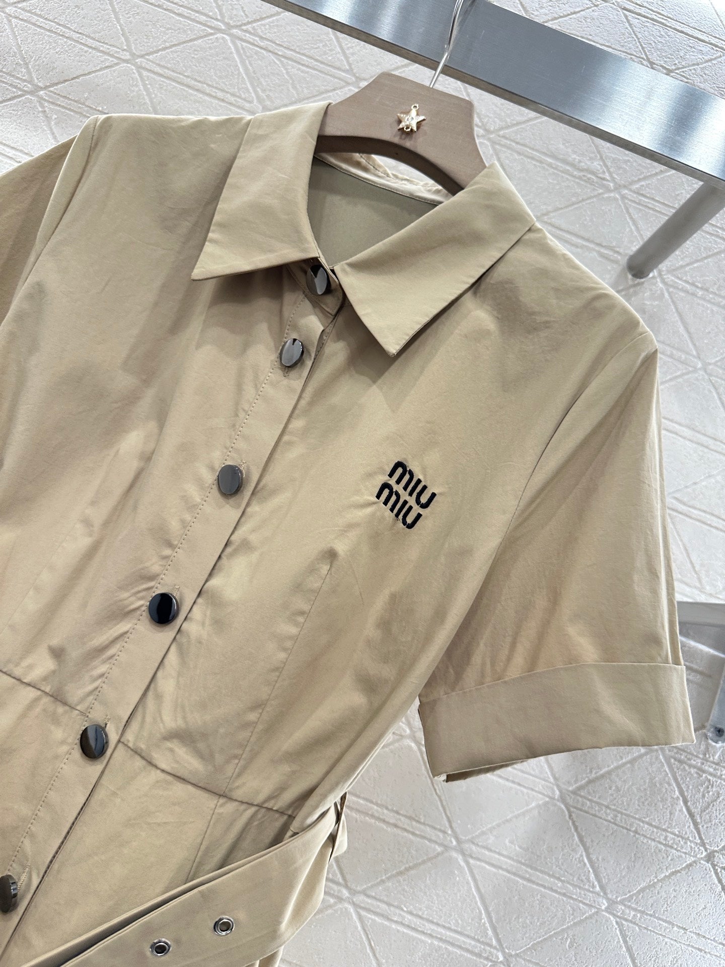Mi*mi*♥2025 new products Belt shirt dress