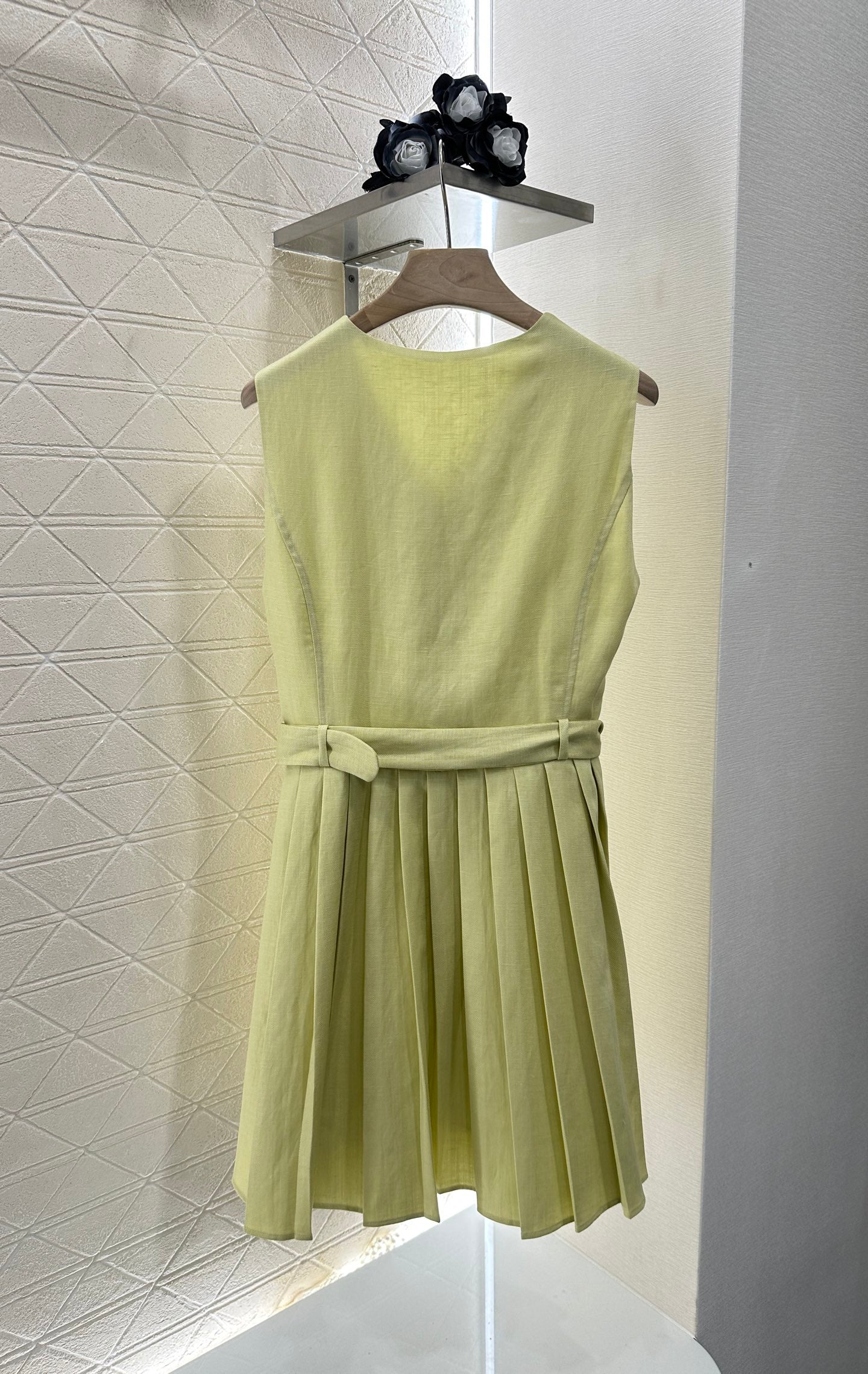 Mi*mi*♥2025 new product Belt pleated vest dress