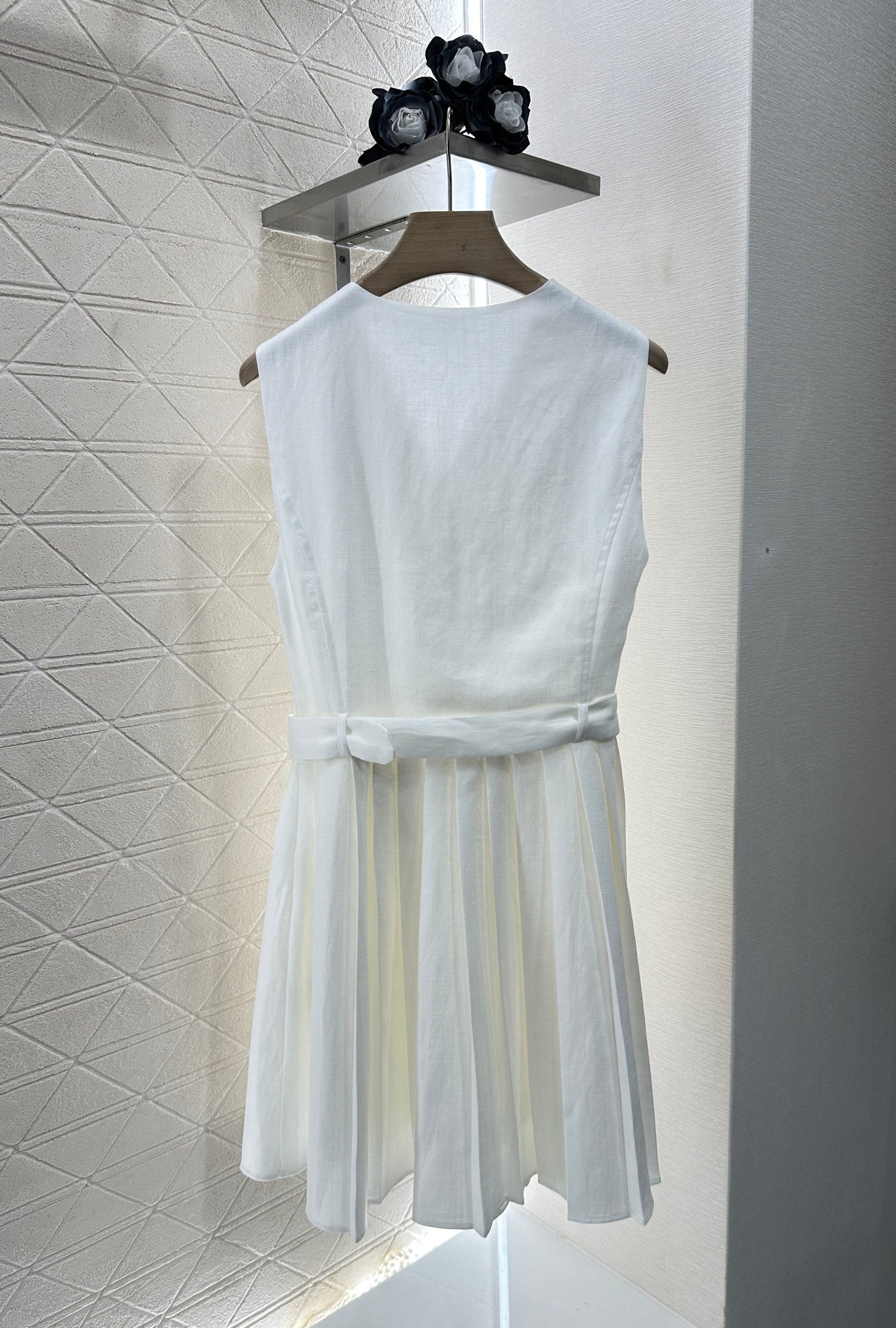 Mi*mi*♥2025 new product Belt pleated vest dress