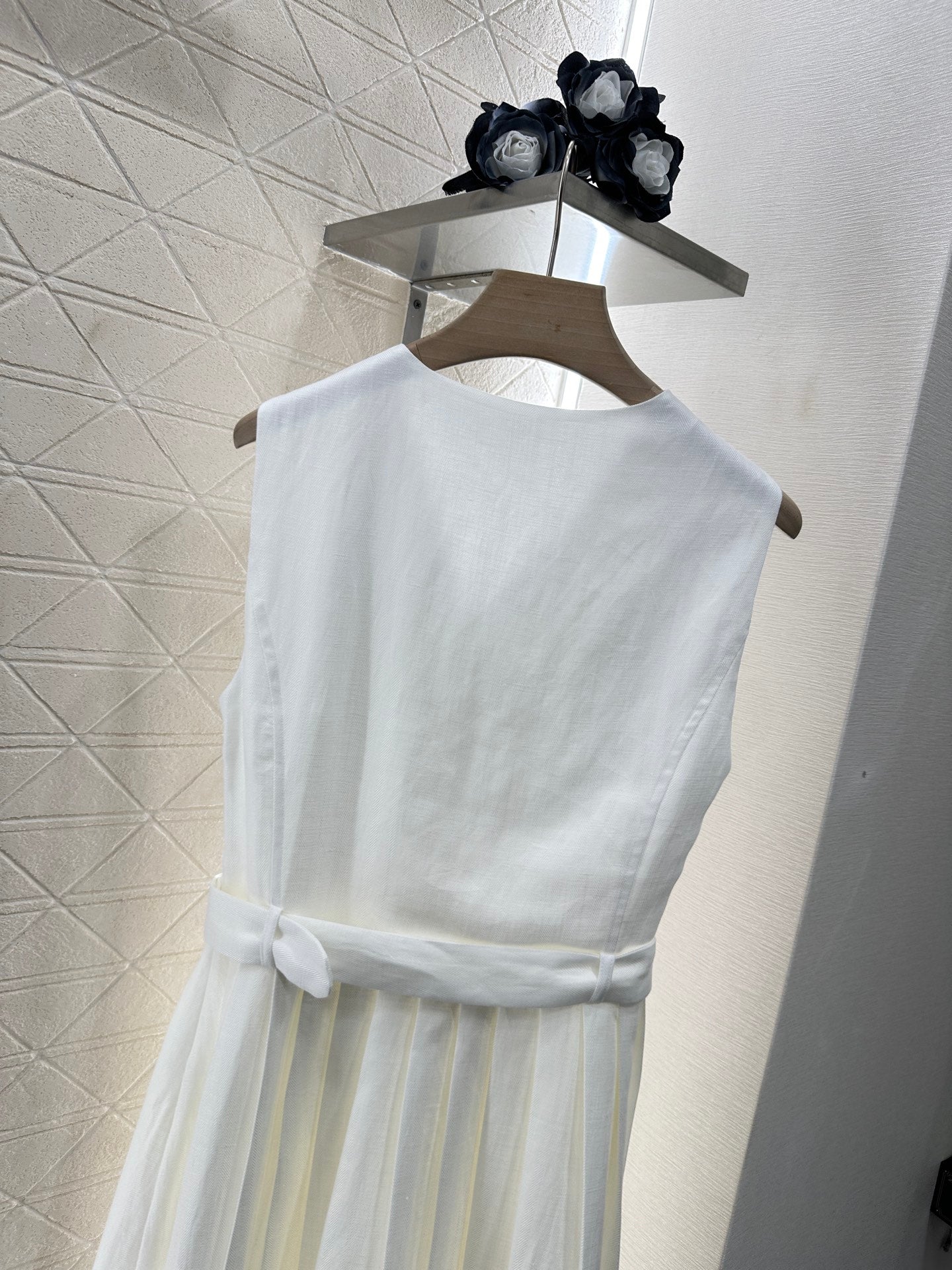 Mi*mi*♥2025 new product Belt pleated vest dress
