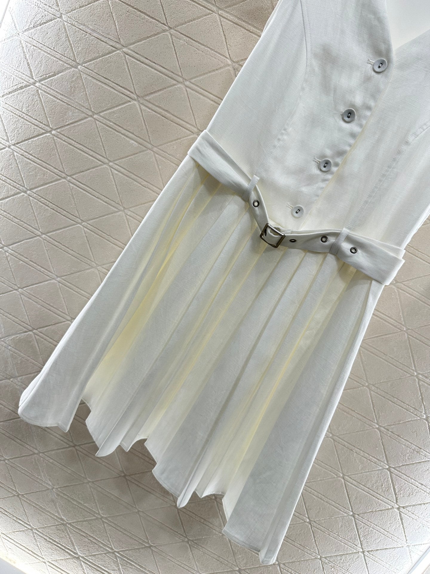 Mi*mi*♥2025 new product Belt pleated vest dress