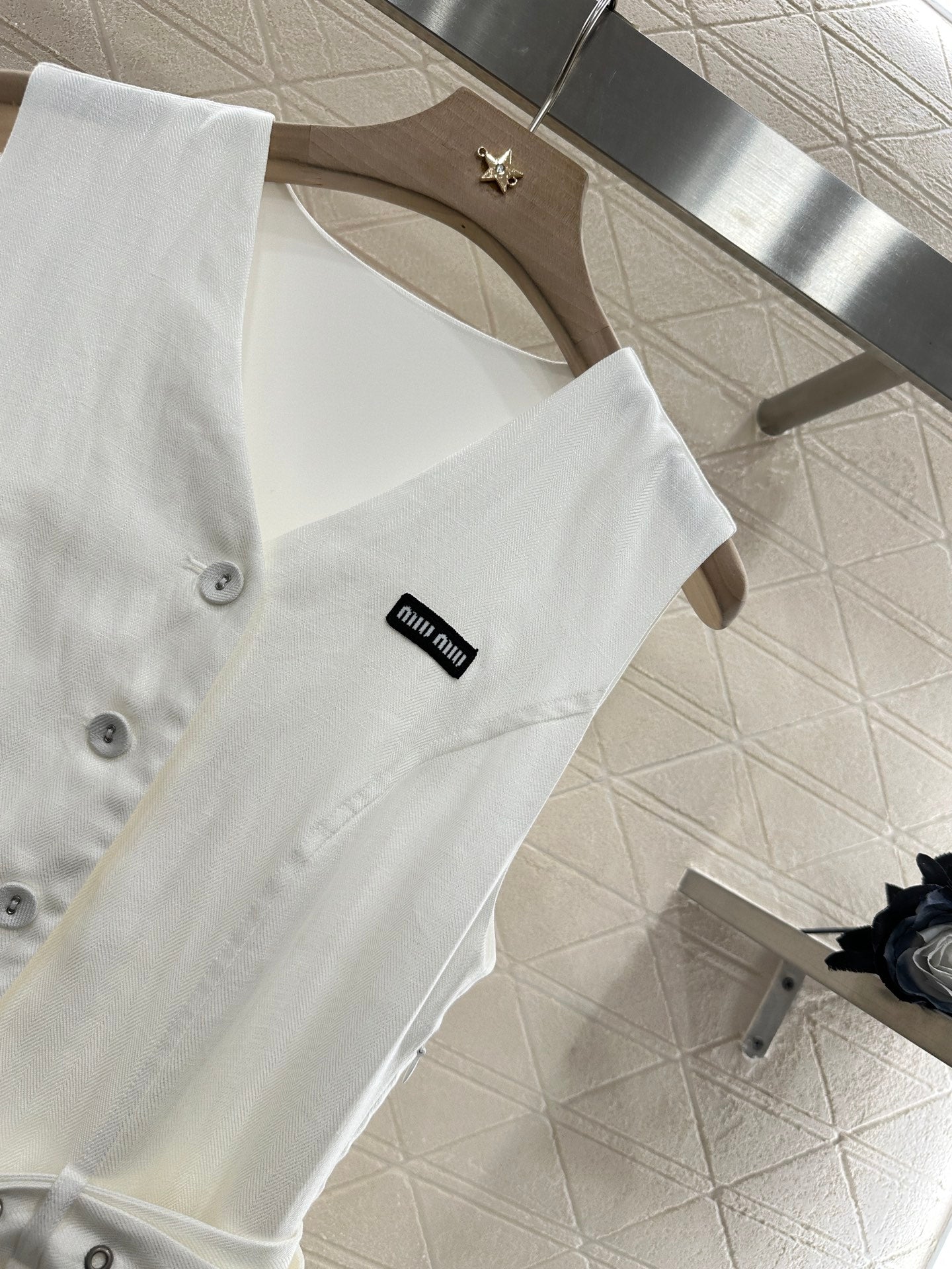 Mi*mi*♥2025 new product Belt pleated vest dress