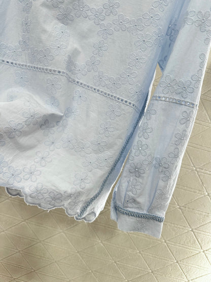 V*♥New Arrival Embroidered Outline Top and Shorts Set