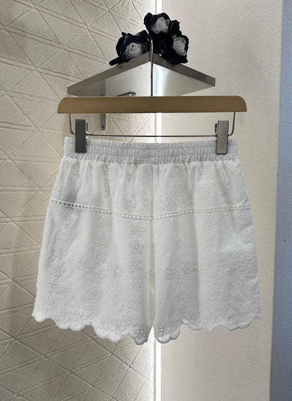 V*♥New Arrival Embroidered Top and Shorts Set