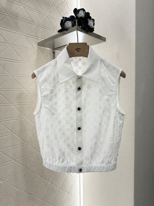 L*♥New Arrival Sleeveless Shirt Skirt Set