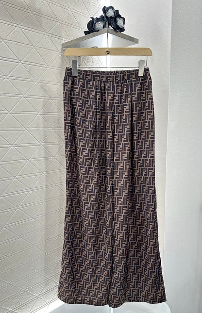 F*♥New arrival Printed suspender trousers set