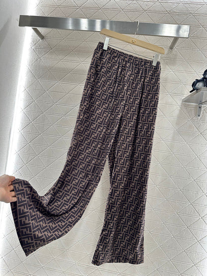 F*♥New arrival Printed suspender trousers set
