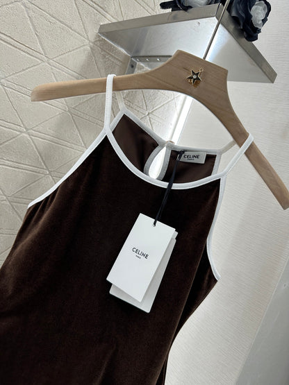 C*♥New Arrival Velvet Tank Top and Shorts Set