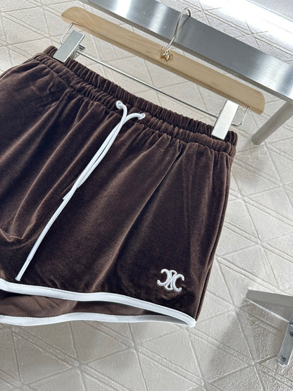 C*♥New Arrival Velvet Tank Top and Shorts Set