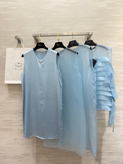 P♥2025 new four-piece layered organza dress