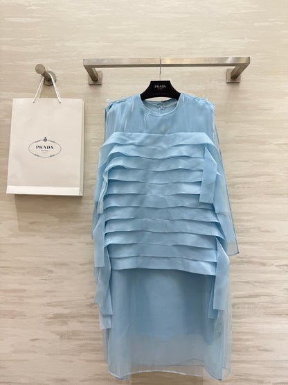 P♥2025 new four-piece layered organza dress