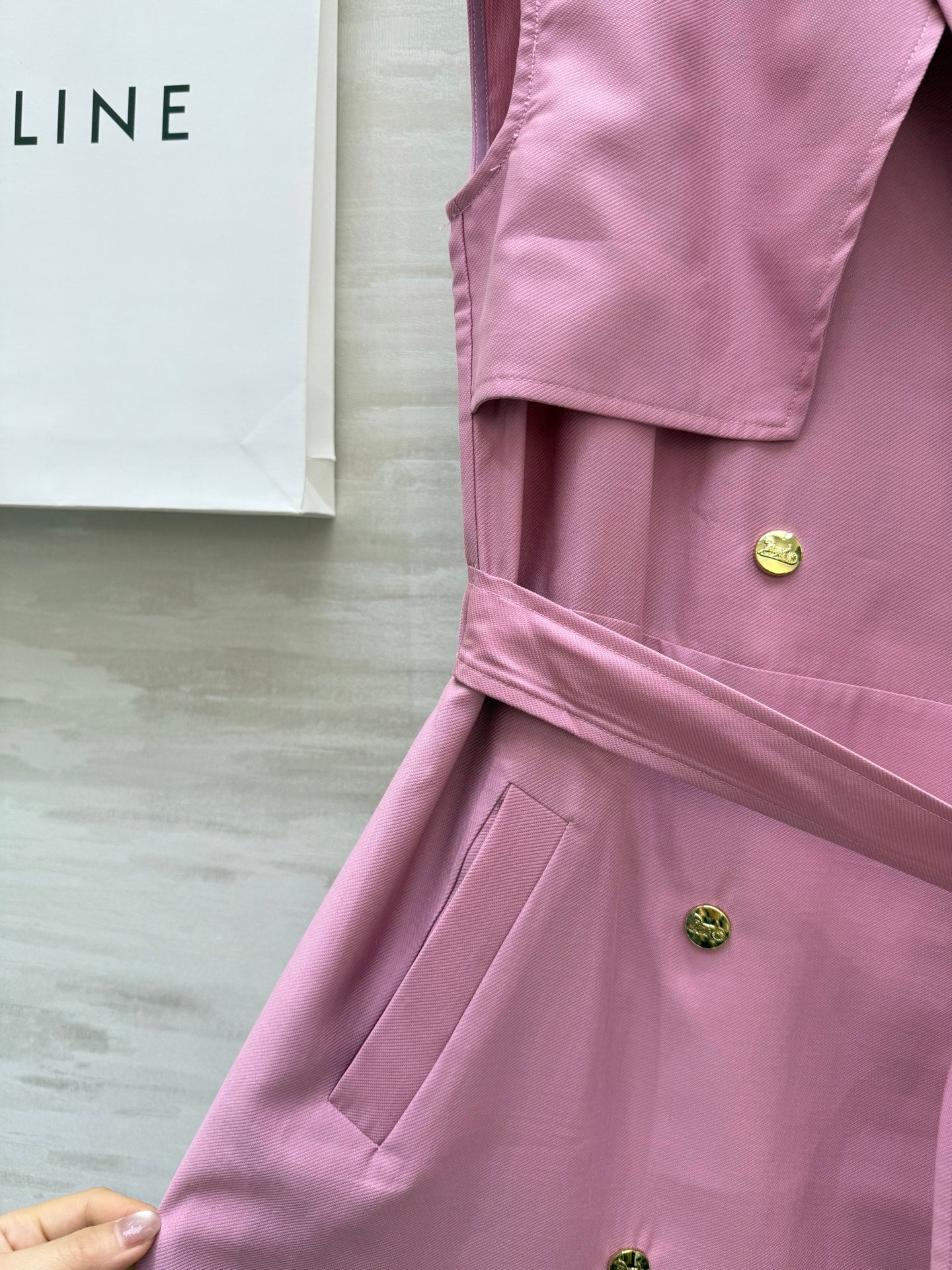 Ce*♥2025 New Style Trench Coat Style Waist Dress
