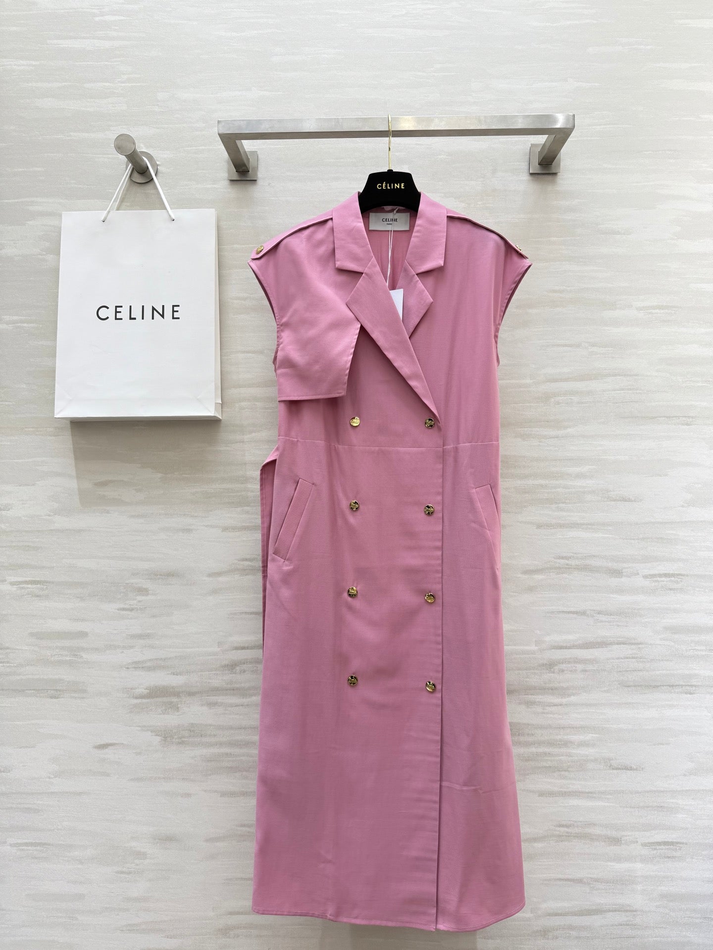 Ce*♥2025 New Style Trench Coat Style Waist Dress