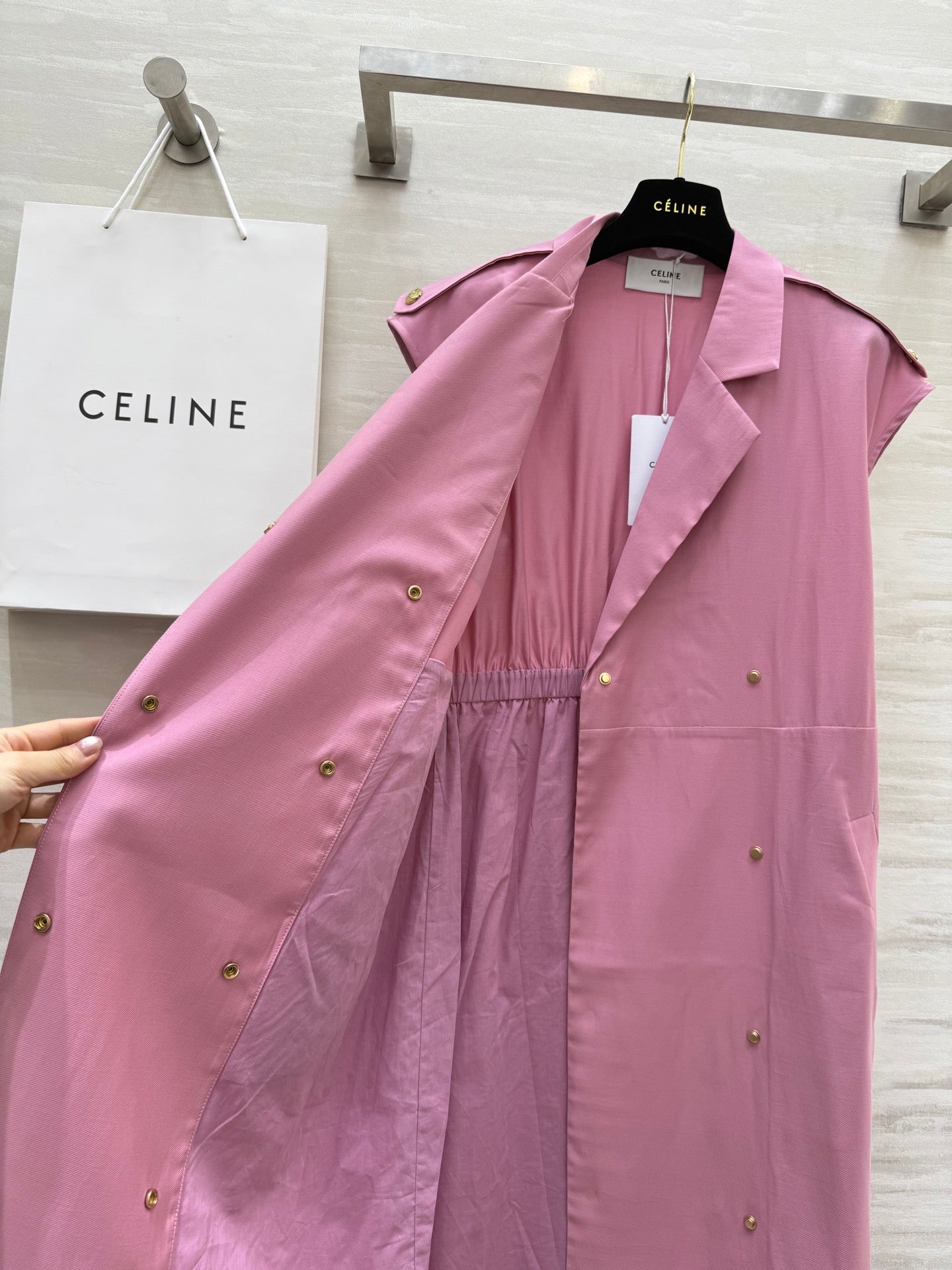 Ce*♥2025 New Style Trench Coat Style Waist Dress