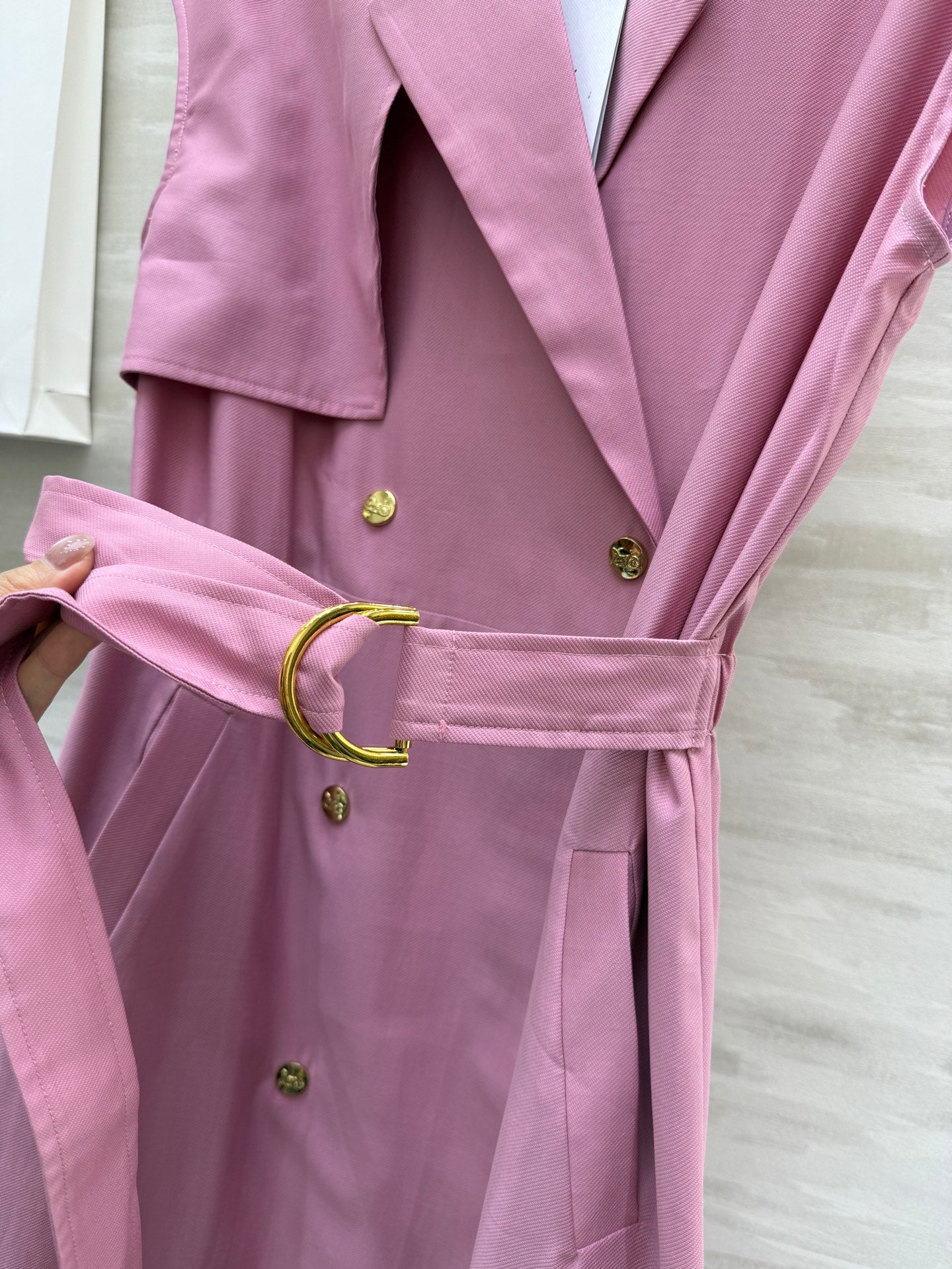 Ce*♥2025 New Style Trench Coat Style Waist Dress