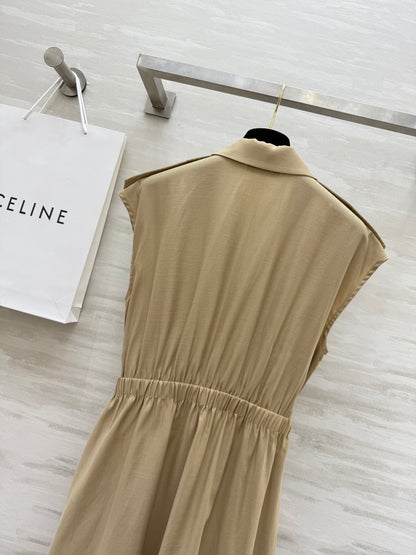 Ce*♥2025 New Style Trench Coat Style Waist Dress