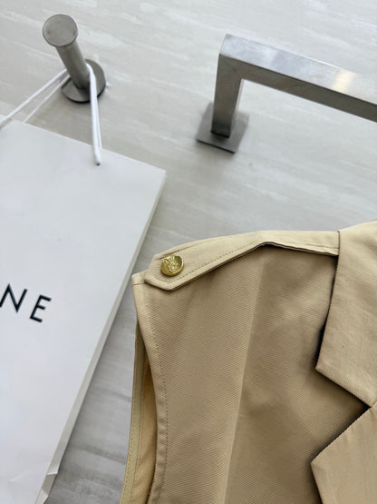 Ce*♥2025 New Style Trench Coat Style Waist Dress