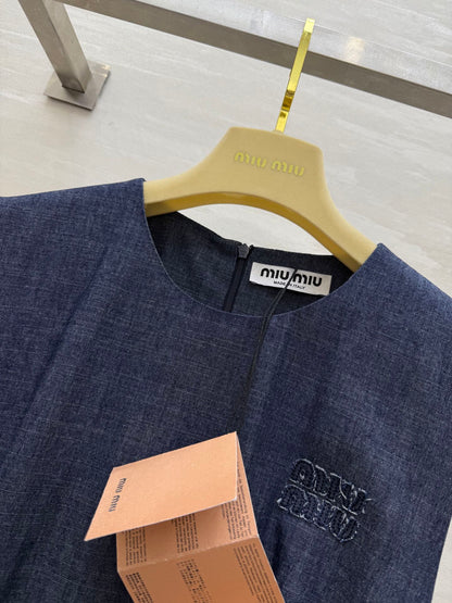 Mi*mi*♡²⁵ New belted denim sleeveless dress