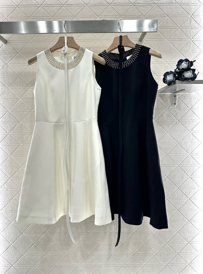 D*♥2025 new products Beaded sleeveless dress